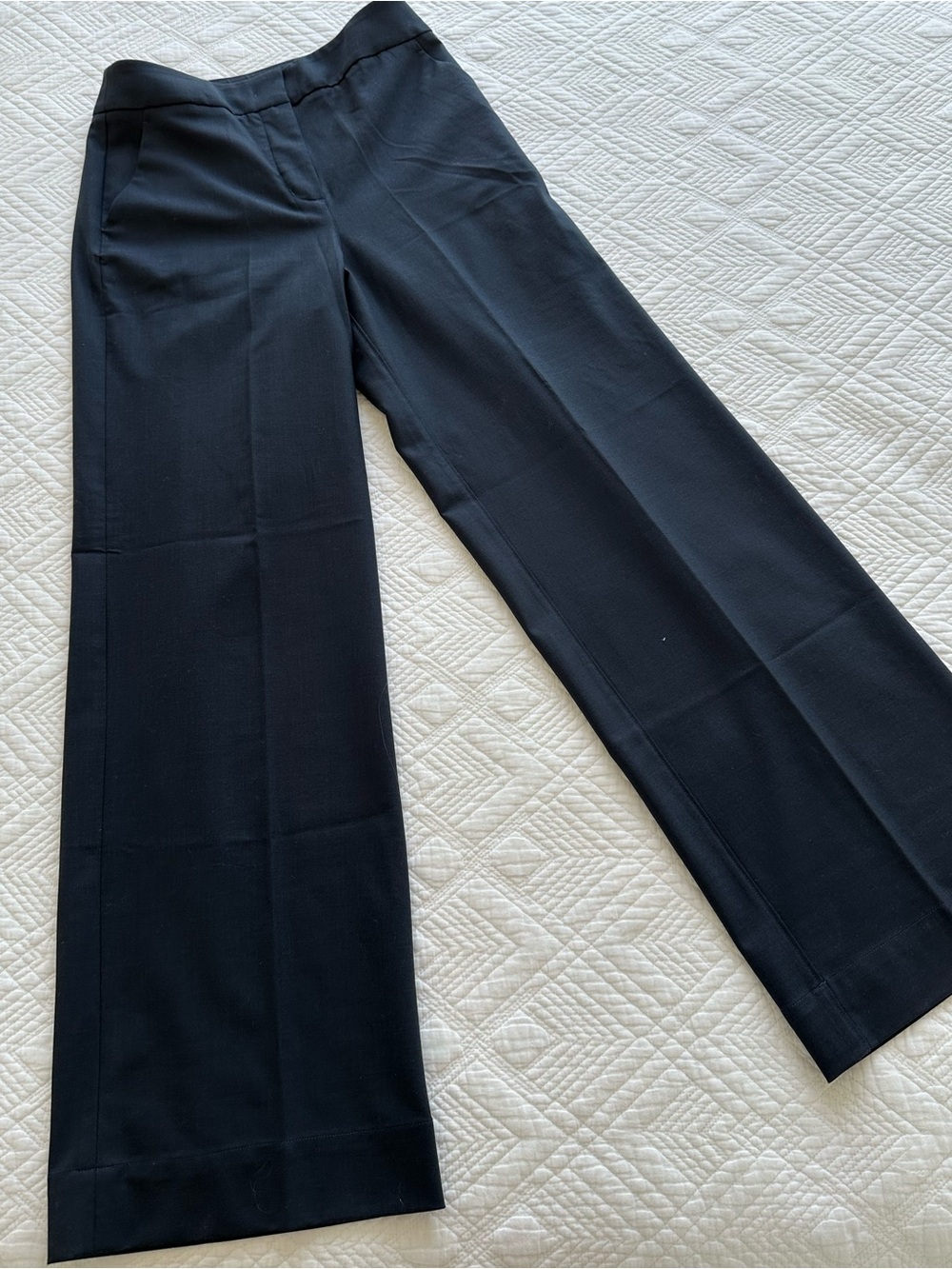 Kit and Ace Dark Navy Wide-Leg Trousers